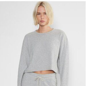 Aritzia Sunday Best Grey Baby Waffle Longsleeve - S